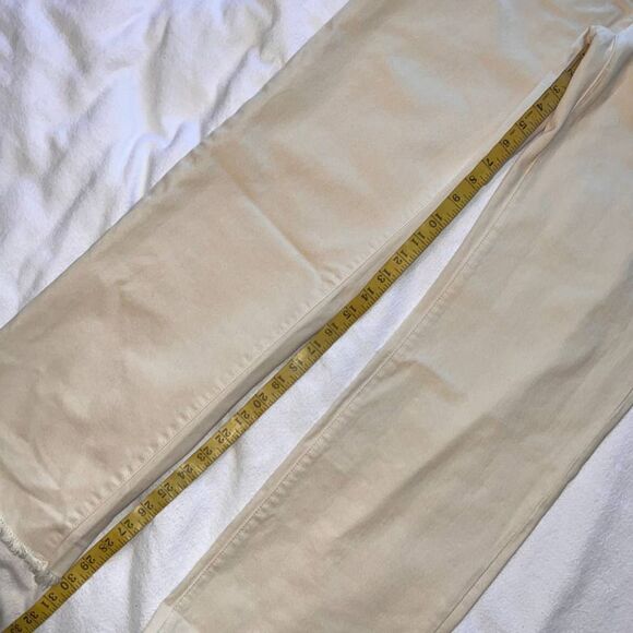 WeWoreWhat Frayed Khaki High Rise Straight Leg Pants NWT-28 - Picture 11 of 12